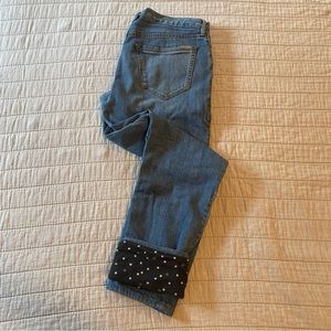 Eddie Bauer Boyfriend Flannel Lined Jeans